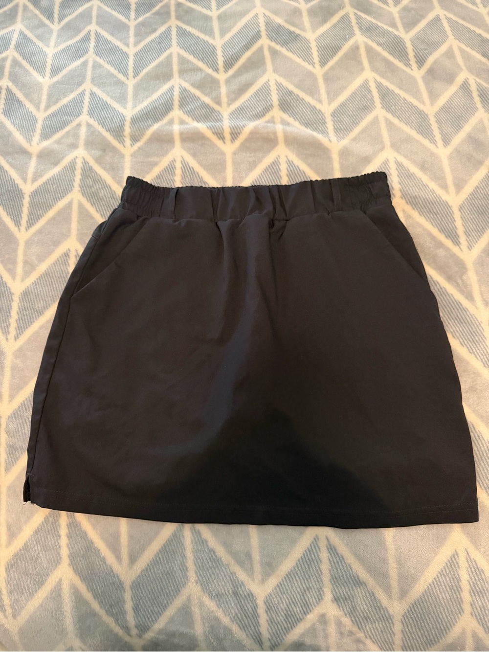 St. John's Bay Black Elastic-Waist Mini Skort